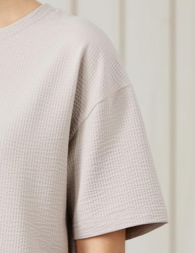 Image of Amazon Brand - Symbol Women's Oversized Textured T-Shirt | Seersucker (Available in Plus Sizes)