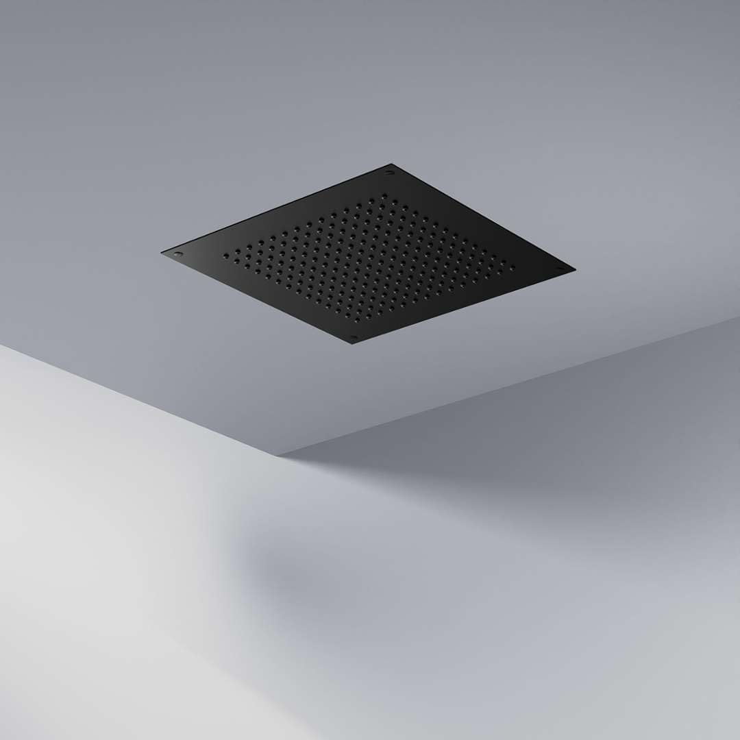 Steinberg Relax Rain ducha mural, montaje empotrado en el techo, Easy-Clean, 750x550mm, 39067, Color: Matt Black