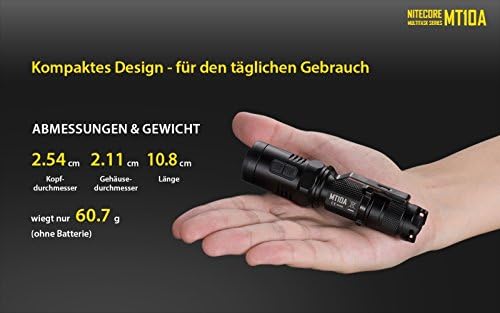 Nitecore MT10A Compact Design and Dimensions