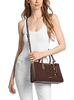 Michael Kors Women's Arden Medium Top-Zip Satchel, Gold-Tone Hardware/Suede/Nutmeg — image 2