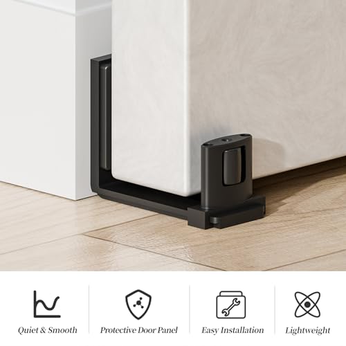 Image of Sliding Barn Door Floor Guide for Bottom Adjustable Roller,U Shape,Flush Design Bottom Flat Barn Door Floor Guide Stay Roller,1PCS