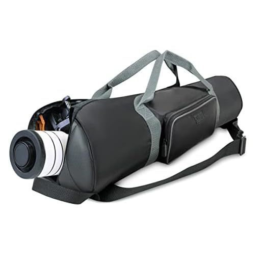 USA Gear Refractor Telescope Case Bag - Holds Telescopes/Tripod 21 to 35 inches - Adjustable Extension, Storage Pocket, and Strap - Compatible with ToyerBee, Gskyer, Celestron Telescope Bag, etc.