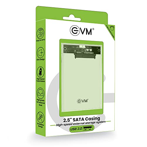 EVM 2.5" SATA SSD Casing USB 3.0 - Portable External Hard Drive/SSD Transparent Case Cover - Fast Transfer Speeds Upto 5Gbps, On-The-Go Storage & Data Backup (ESC-TP01) - Image 7