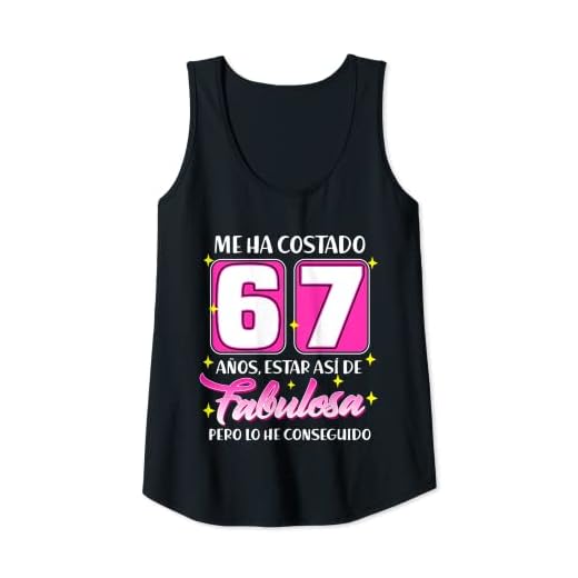 Mujer 67 Años Fabulosa Cumpleaños 67 Camiseta sin Mangas