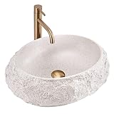 Rea, Vasque À Poser En Composite Mika, Beige, 48X38X11,5Cm