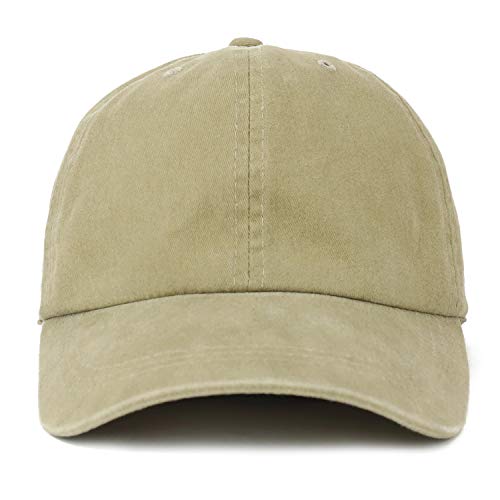 Image of Trendy Apparel Shop Oversize XXL Pigment Dyed Washed Cotton Baseball Cap