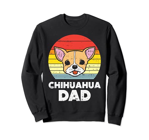 Chihuahua Dad Sunset Retro Chiwawa Dog Owner Lover Men Gift Felpa