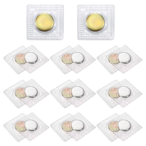 XPEX 10 Paar Magnete zum Einnähen,15MM magnetband Unsichtbare Magnetknöpfe, Nähen Magnet Knopf, Hidden Sew magnetverschluss tasche Zubehör zum Nähen für Handtaschen Kleidung Lederhandwerk