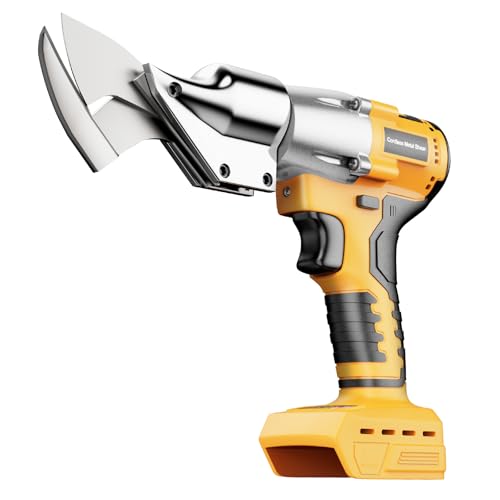 Cordless Metal Shears Compatible with DeWalt 20V Max Batteries, Brushless Motor 400Nm Torque, 14GA Steel Cutter, 360° Rotating Head, LED Light, Multi-Material Cutting (Tool Only, No Battery)