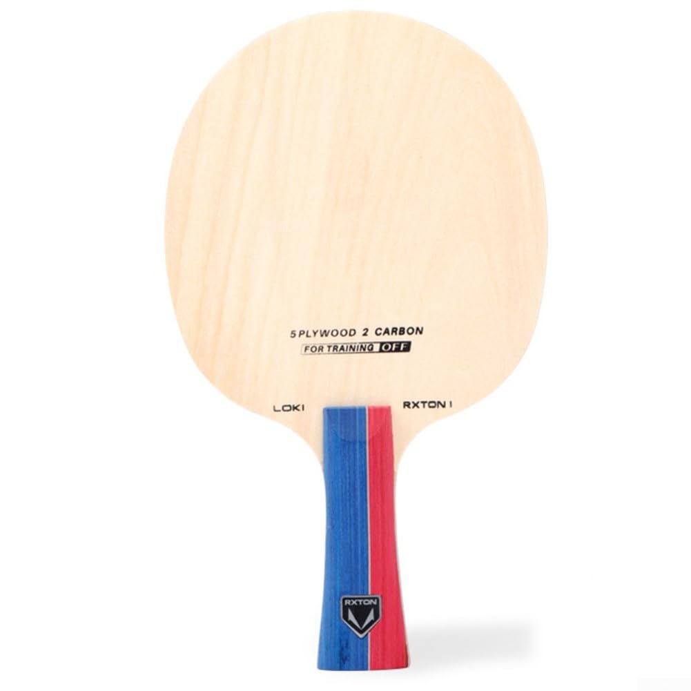 Lama aerodinamica della racchetta da ping pong che combina proprietà leggere di legno a 5 strati con due carboni