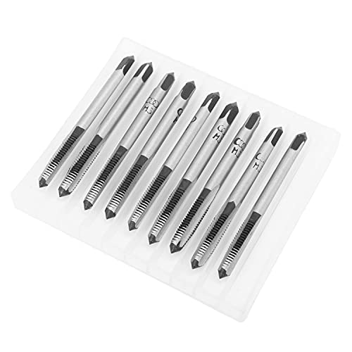 Utoolmart メトリックタップ ねじ切りタップ スレッドミルタップ テーパタップ M5 全長50mm スレッド長さ18mm 高速度鋼HSS 手回し ねじ切りタップ テーパータップ ネジスレッド プラグ パイプ 1セット5個入り