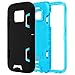 ELV Galaxy S7 Case Hybrid Defender Rugged Shockproof Dirtproof Case Cover for Samsung Galaxy S7 - [Black/Turquoise]