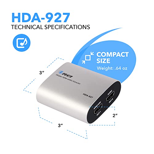 image for OREI eARC 4K 60Hz Audio Extractor Converter 18G HDMI 2.0 ARC Support -
