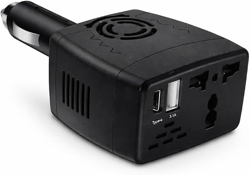 12V Ara   nvert r  220V Priz  evirici + USB + Type-C 150W