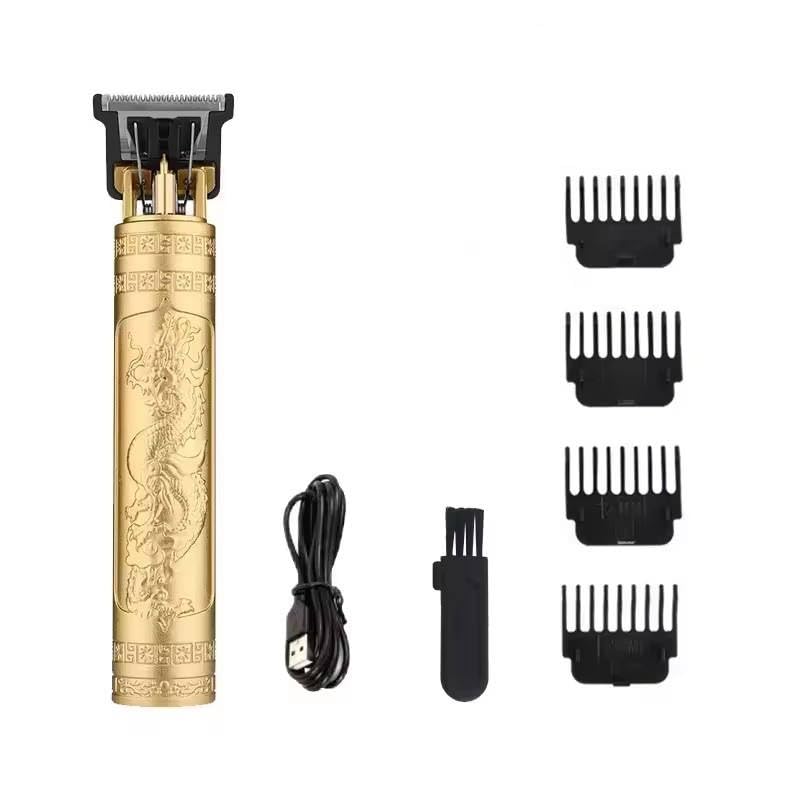 Professional Hair Trimmer for Men, Gold Metal Body, Cordless USB Rechargeable, Zero Gap Beard & Hair Clipper with 3 Guide Combs, Precision Grooming & Styling Machine-image-31