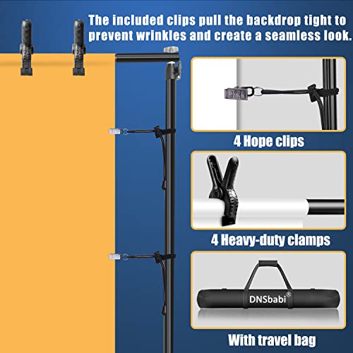 10 * 7Ft Backdrop Stand With Universal Pulley, Heavy-Duty Adjustable Background Stand, Backdrop Support System For Photo Photography Parties #TOP5