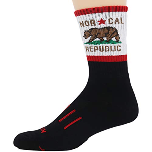 Black with White NORCAL Performance Crew Socks