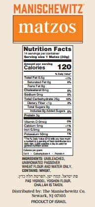 MANISCHEWITZ Matzos, 16 OZ
