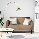 WHOPBXGAD Sofá Loveseat Cappuccino 110 cm Cuero Sintético Moderno para Sala de Estar, Comedor u Oficina, Cómodo y Elegante con Asiento de Espuma y Resortes, Fácil Limpieza