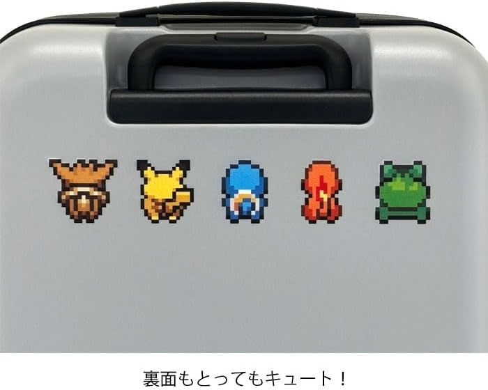 [ポケットモンスター] スーツケース 機内持ち込み 拡張 軽量 Sサイズ ピカチュウ ポケモン ピクセルアート PK-0881-46 ダイヤルロック キャリーバッグ キャリーケース TSAロック(WHITE/3７L)