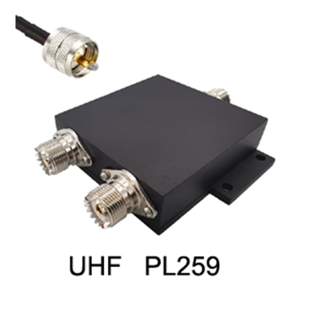 MA-Splitter - Divisor VHF de dos vías, divisor de potencia de antena VHF de 136-174 MHz, divisor de potencia, conectores hembra UFL B