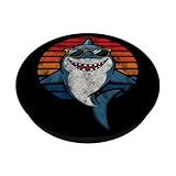 Zoom IMG-1 shark with sunglasses vintage popsockets Zoom IMG-1 shark with sunglasses vintage popsockets