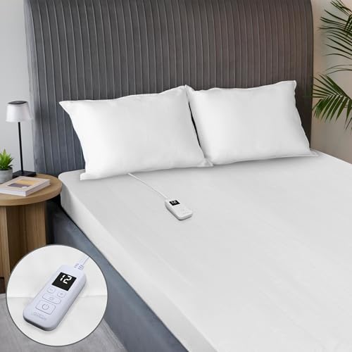 Sunbeam Heated Mattress Pad Quilted 12 Heat Deep Pocket Full 75x54