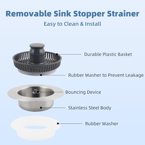 Colador para fregadero de cocina universal 3 en 1 acero inoxidable miniatura 5