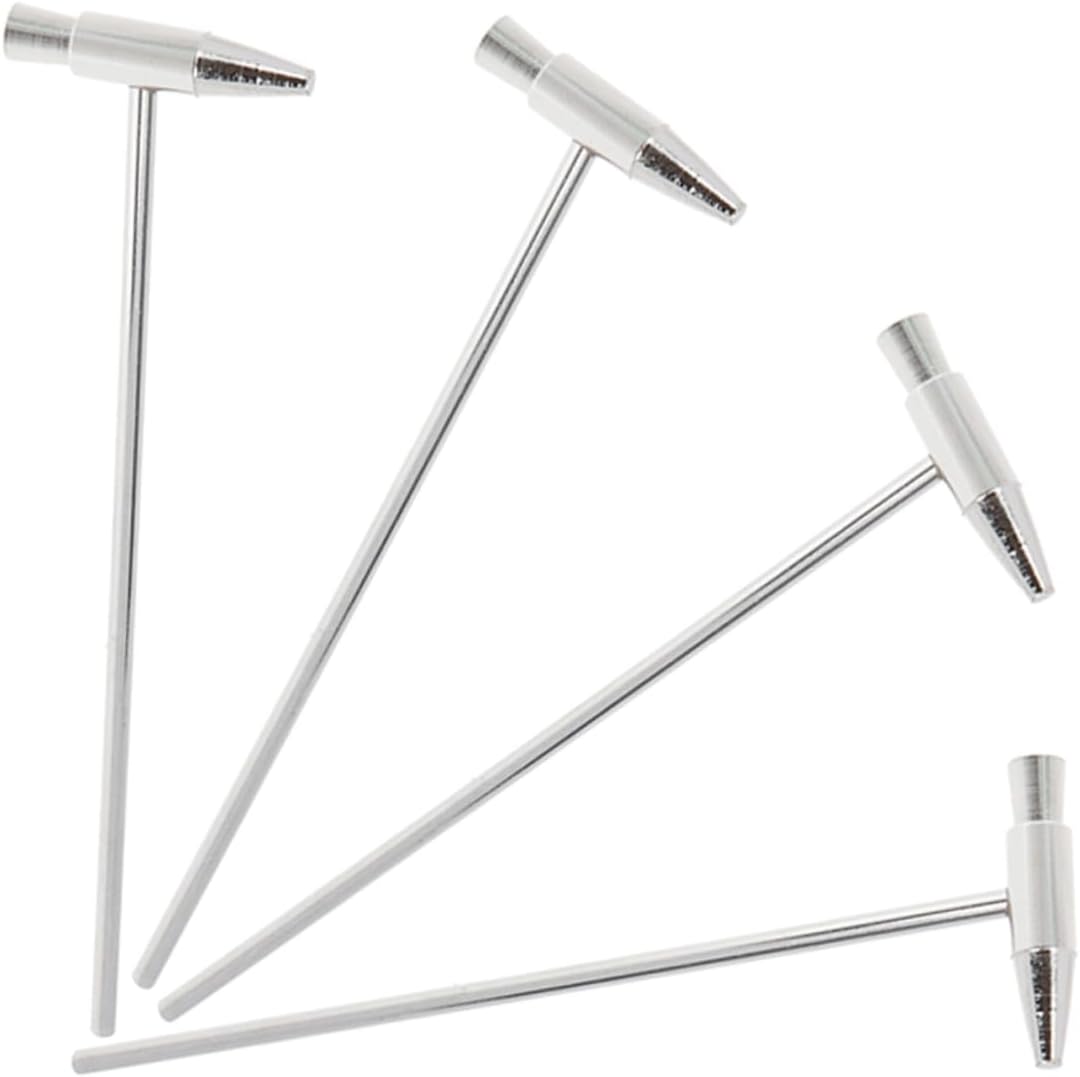 4Pcs Small Iron Tuning Hammers for Kalimba Portable Jewelry Maintenance Tools Long Handle for Precision Work for Watch Repairs and Micro Parts Assembly