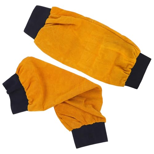 Mangas de cuero para soldadura LABRIMP con protector de brazo elástico