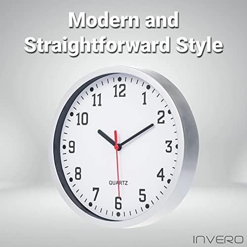Invero® Large Vintage Round Modern Home Bedroom Living Room Kitchen Retro Time Wall Clock Quartz