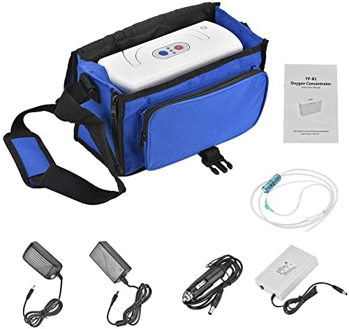 Generador concentrador de oxígeno portátil, máquina de oxígeno Flujo de oxígeno 3L / min Ruido por debajo de 48dB Generador de oxígeno al aire libre para automóvil para el hogar y los viajes