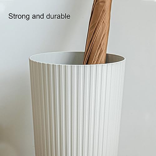 Porte-parapluie rond en plastique avec plateau d'égouttement – Porte-parapluie peu encombrant pour entrée, maison et bureau – Élégant nizer pour les coins