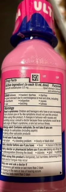 Pepto-Bismol Max Strength Liquid 8 oz (Pack of 6)