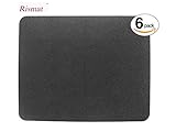 Urinal Mats (6-Pack) with Anti-Bacterial, Deodorization, Absorbency, Non-Slip, Grease-Proof Disposable Mats (Carbon Black)