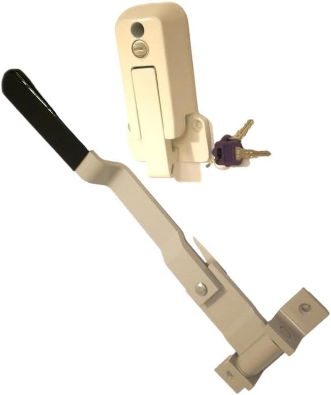 Silver Grey Swivel Cam Bar Trailer Latch Handle Door Cambar Cargo W/White Lock SB-65008-3000-WHT cam-bar