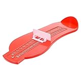 Ipetboom Máquina de tamaño Chicos zapatos de medida del pie de los dispositivo de medición de zapatos para medidor de tallas de zapatos para abdominales rojo