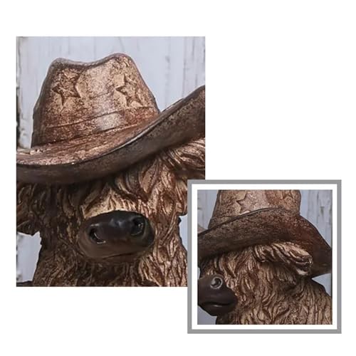 Figurine de vache en résine cadeau Saint-Valentin et fête de Pâques - 7