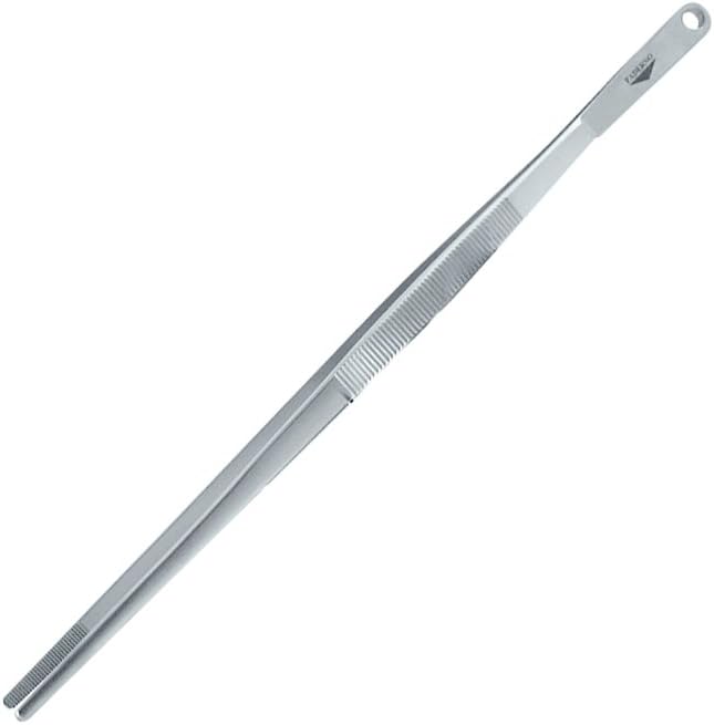 – Paderno World Cuisine Cooking Tongs, Stainless Steel, Straight, 11 7/8