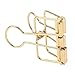 32mm Gold Metal Clips, Hollow Tail Paper Clamps for Office School Home Use, 50Pcs Office Supplies