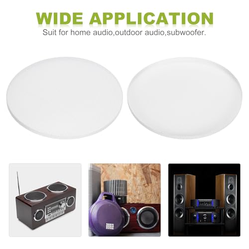 Grille de protection haut-parleurs 15,2 cm en métal blanc sans cadre pour caisson acoustique