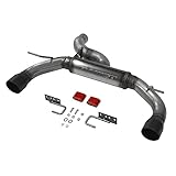 Flowmaster 718123 FlowFX Axle-Back Exhaust Kit 3 Inch 409 Stainless Steel Dual 4 Inch Black Ceramic Coat 304 Stainless Steel Tips Compatible with 2021-2024 Ford Bronco 2.3L 2.7L 2 & 4WD 2 & 4 Door
