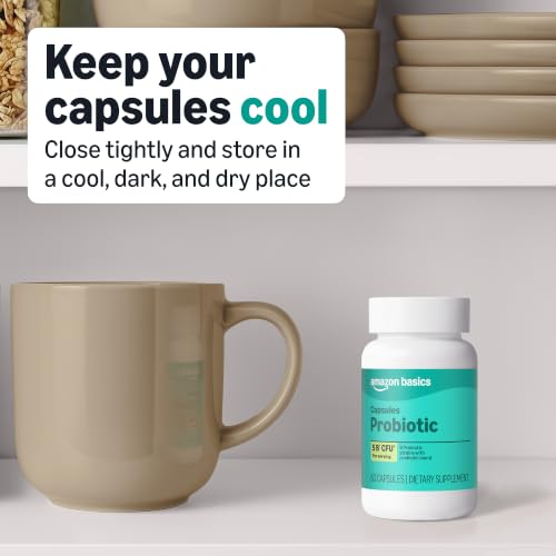 Amazon Basics Probiotic 5 Billion CFU, 8 Strains, 60 Count Vegetarian Capsules - image 4