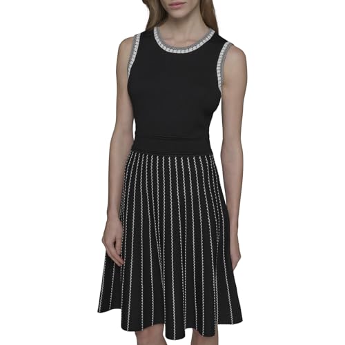 Robe pull sans manches KARL LAGERFELD femme encolure dégagée col rond