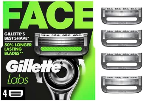 Gillette Labs Razor Blade Shaving Refills for Men, 4 count