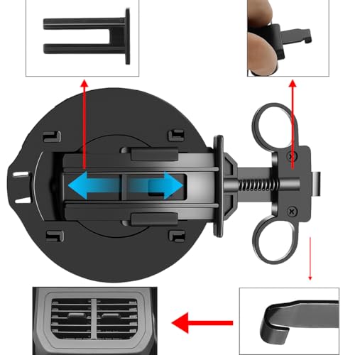 Portavasos para auto negro ajustable para ventilación miniatura 5
