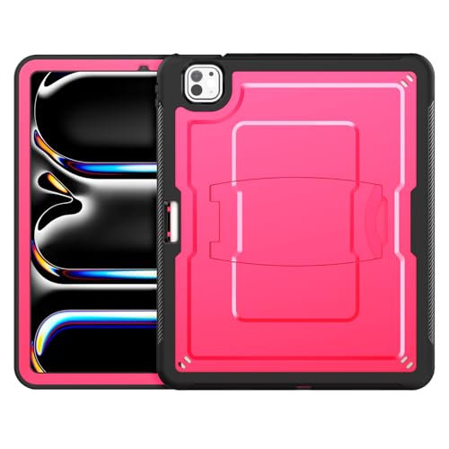 Coque protection robuste antichoc iPad Pro 13 M4 rose rouge 2024 A2925