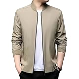 Men's Fashion Baseball Collar Business Casual Jacket cuff jaqueta masculina