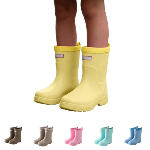 Genérico Botas de Agua para Niños Unisex Bota de Goma Impermeable Lluvia Bebé Niñas, Botas de Lluvia para Niños, Impermeables, Antideslizantes, para Niñas, Niños