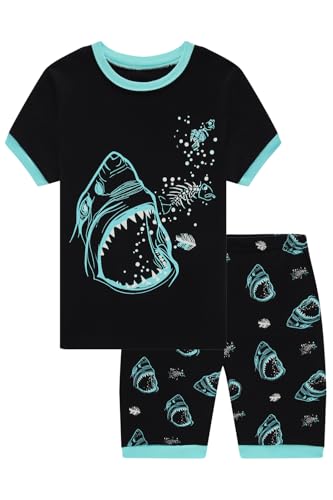 Dolphin&Fish Little Boys Cotton Short Pajamas 4 Piece Summer Kids Clothes Children Toddler Pjs2